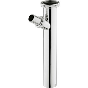 Tuyau réglable chromé (38,9 mm) pour siphons de lavabo pour la compensation de hauteur.