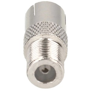 Adaptateur Schwaiger Sat : prise F vers prise d'antenne, argent.
