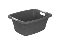 Rotho Wäschewanne Flowers Anthrazit 25 l