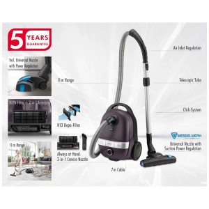 Aspirapolvere a traino Trisa Comfort Clean T3788: con filtro HEPA e bocchetta universale.