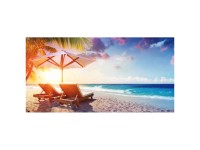 Leinwand-Wandbild Canvas Tropical Beach 50 x 100 cm
