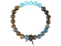 Glorex DIY-Set Armband Naturstein Bunt 8 mm