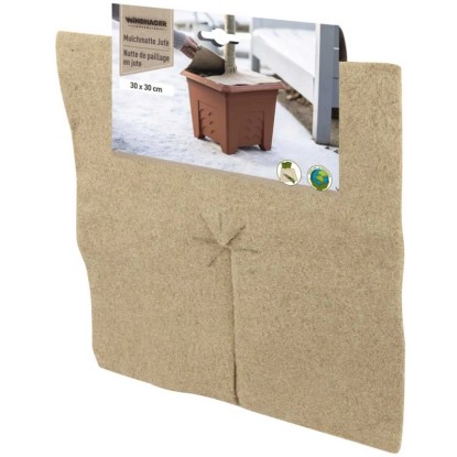 Windhager Mulchmatte Jute 30 x 30 cm