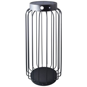 Lanterne solaire LED Schönenberger Canopus noire en aluminium et PC, Ø 25 x 50 cm.