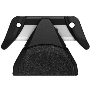 Coltello di sicurezza nero Martor Secumax 148 in plastica, dettaglio della testa della lama.