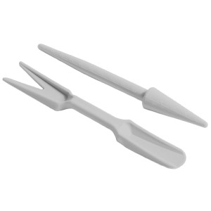 Videx Garden Pikierset, set da 2, grigio, in plastica: punteruolo e forchetta per giardinaggio.