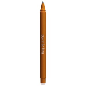 Eberhard Faber Gelschreiber Animal Erase It! Faultier, blau, mit Radierer und dem Spruch 'Don't be lazy'.