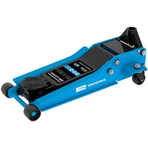 Cric a carrello blu Güde GRH 2,5/510L per officina e garage.