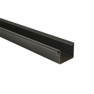 Gouttière rectangulaire Marley RG 70, marron, longueur 3 m, en plastique.
