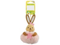 Osteraufhänger Hase mit Plüsch Rosa 12 x 6 cm