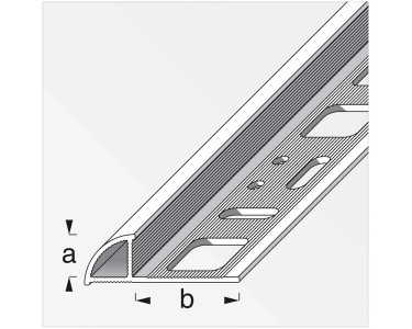 Profilo angolare Alluminio bianco brillante (HxLxP) 1 x 2,1 x 250 cm