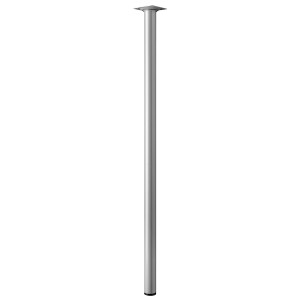 Gamba per tavolo Hettich, Ø 30 mm, altezza 700 mm, effetto alluminio.