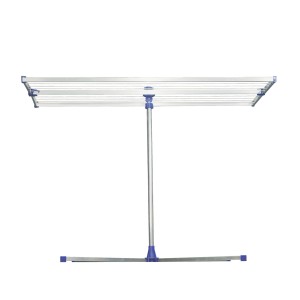 Stendibiancheria Stewi Libelle XL, alluminio blu, 22m di lunghezza stendibile, regolabile in altezza.
