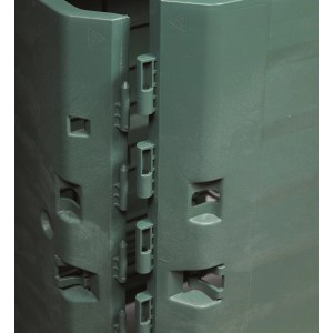 Dettaglio: Compostiera Garantia Thermo-King 600 l verde, sistema a innesto.