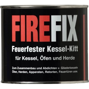 Firefix Kesselkitt 1 kg pot pour cheminées et poêles, résistant à la chaleur.