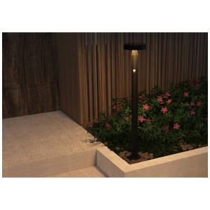 Paletto solare Schönenberger Grada, luce bianca calda, altezza 90 cm, per giardino e esterni.