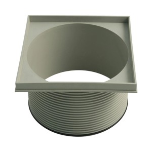 Rehausse Marley pour siphon de cave, hauteur 100 mm, partie supérieure rotative.
