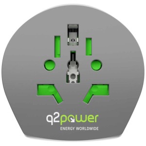 Q2 Power Welt-Adapter USA, Zwischenstecker für US-Stecker Standard Typ B.
