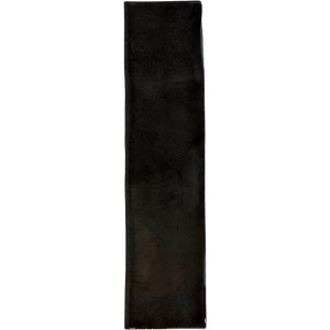 Eurostone Carrelage mural Santorin faience Noire brillante 7,5 x 30 cm