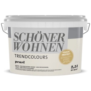 Barattolo di pittura murale Schöner Wohnen Trendfarben Pearl, pittura opaca per interni per pareti e soffitti.