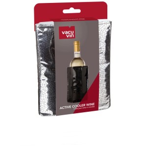 Vacu Vin Kühlmanschette Rapid Ice, silberfarben, für schnelles Kühlen von Weinflaschen und anderen Getränken.