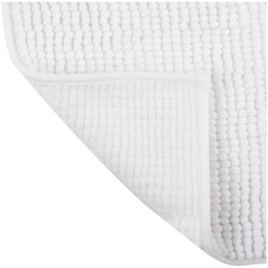 Tappeto bagno bianco MSV Chenille (40x60 cm) con rivestimento antiscivolo.
