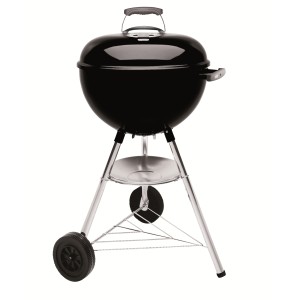 Weber Bar-B-Kettle barbecue à charbon, noir, Ø 47 cm. Grill boule avec couvercle et roues.