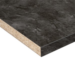 Piano di lavoro Kaindl effetto ardesia, 280 cm, robusto e facile da pulire per la cucina.