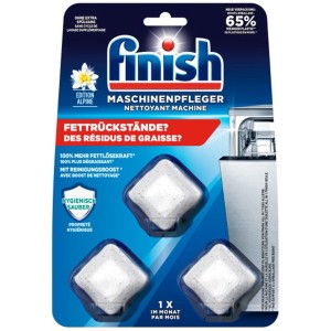 Finish Cura Lavastoviglie Tabs Edition Alpine, 3 pezzi per la pulizia della lavastoviglie.