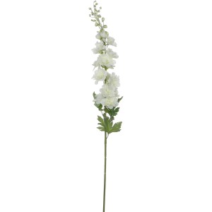 Fiore artificiale Delphinium bianco Mica Decorations, alto 78 cm, pianta artificiale dettagliata.