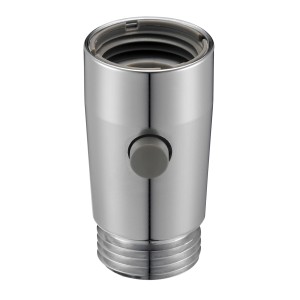 Neoperl Ecobooster Shower cromato con pulsante per la regolazione del flusso.