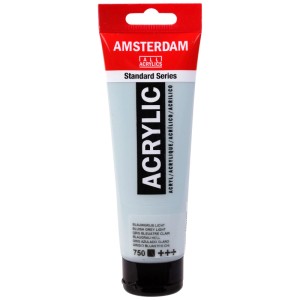 Tube de peinture acrylique Amsterdam gris bleu clair, 120ml, série Standard.