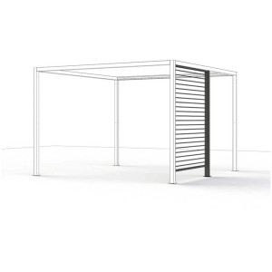 Écran de pergola Siena Garden en aluminium, longueur 150 cm, anthracite, pour tonnelles et pavillons.