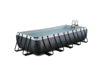 Exit Pool Leather Schwarz (HxBxT) 100 x 540 x 250 cm inkl. Sandfilterpumpe