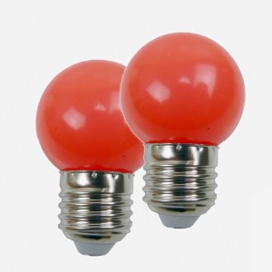 Set di 2 lampade LED E27 rosse Easy-Connect per illuminazione festiva.