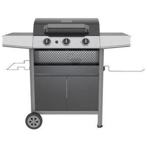 Mr. Grill Barbecue a gas Easy a 3 bruciatori Nero Argento 98 x 113,5 x 50 cm