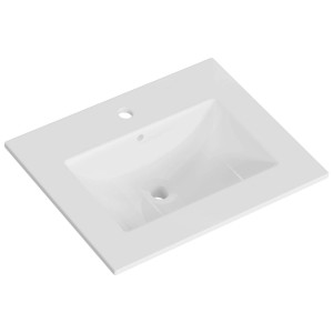 Vasque Pelipal Quantum 07, céramique, blanc brillant, largeur 61 cm.