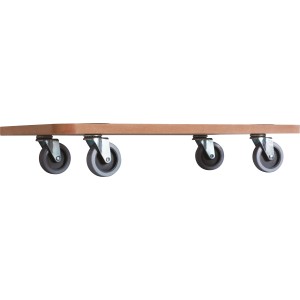 Planche de transport en MDF avec 4 roulettes, 57,5x29x9,5cm, charge max. 200kg. Idéal pour les déménagements.