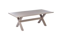 Beliani Gartentisch Cascais Aluminium Beige (HxBxT) 74 x 200 x 105 cm