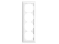 Feller Unterputz-Abdeckrahmen EdizioDue Weiss Gr. 4 x 1