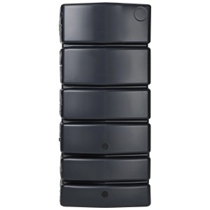 Serbatoio acqua piovana Waterform Tower Stone, 500 l, con rubinetto. Design grigio scuro.