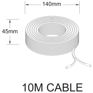 Cavo Schönenberger 24V, 10 m, nero, per sistemi di illuminazione esterna.