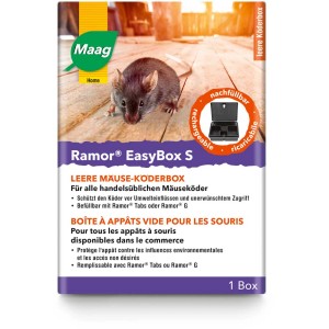 Maag Ramor EasyBox S: Scatola esca vuota per esche per topi, riutilizzabile e sicura.