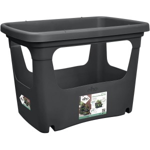 Elho Vaso per semina Green Basics Living, nero, 35,7x50,9x35,1cm, in plastica riciclata.
