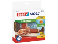 Tesa E-Profil Gummidichtung Braun 25 m x 9 mm