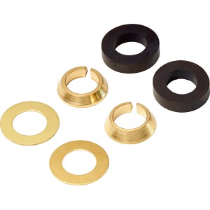Set di guarnizioni per raccordi a compressione, 6 pezzi, composto da cono, guarnizione a compressione e rondella.