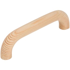 Maniglia per mobili Siro S113, pino grezzo, interasse 96mm. Maniglia in legno per armadio e cassetto.