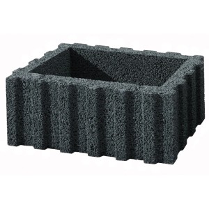 Blocco per piante Gala Flair antracite, 60x40x25 cm, per giardino e paesaggistica.