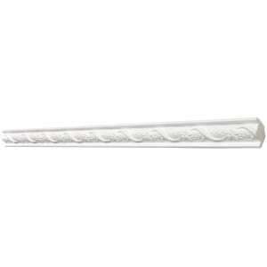 Profilé décoratif blanc Decosa EZL05, 1 m x 2 m, pour décoration de plafonds et murs.