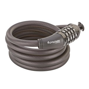 Lucchetto a spirale Prophete con combinazione a 4 cifre, lunghezza 150 cm, per biciclette.